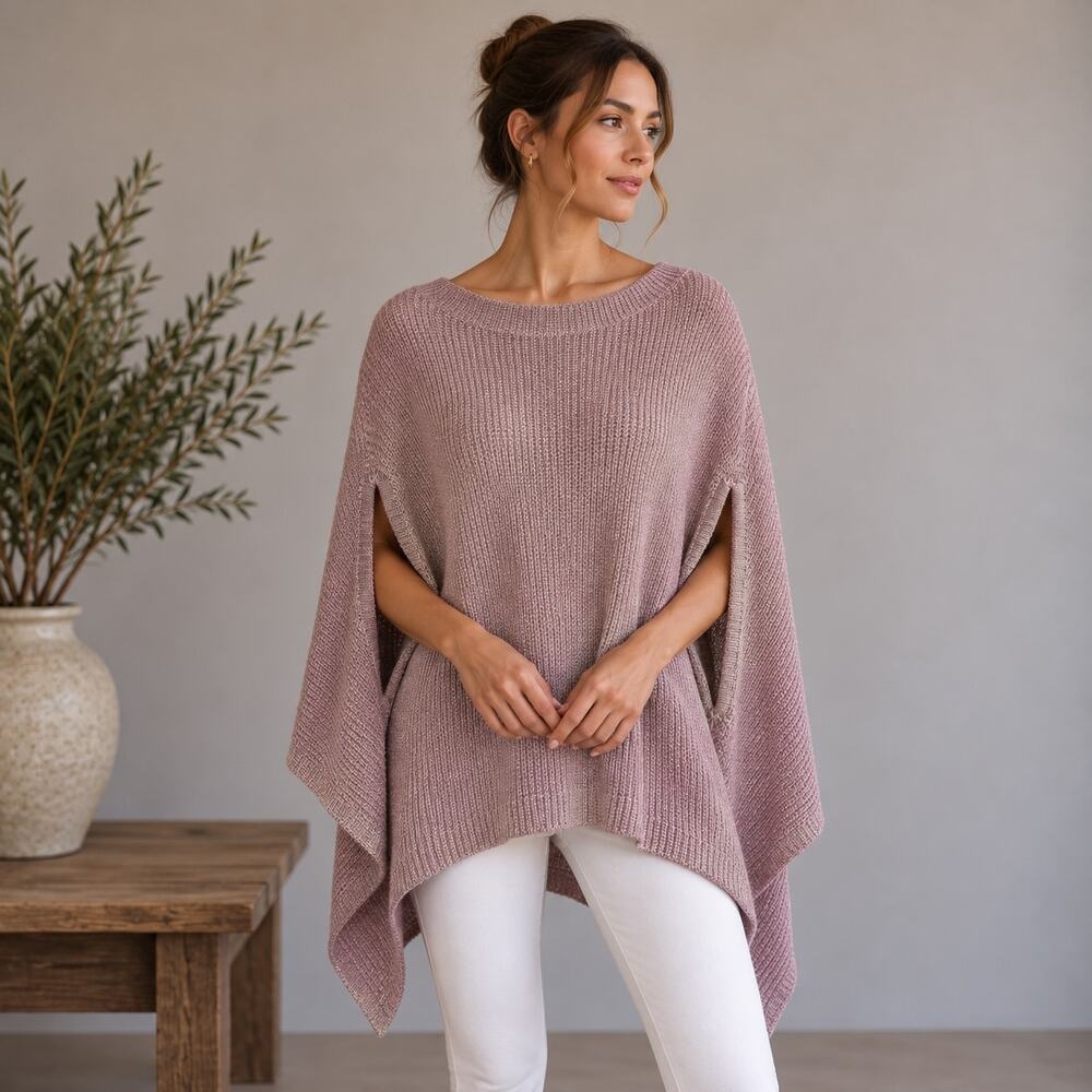 lululemon Pink Blush Forward Flow Poncho Sweater OS